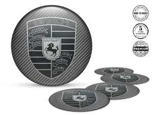 Porsche Decalcomanie Cerchio Auto Edizione Stile Cupola Resina